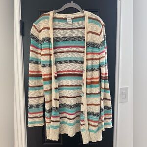 American Rag Multicolored Striped Cardigan